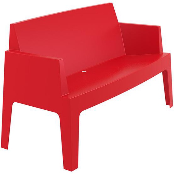 Banc de jardin PLEMO XL rouge en matière plastique