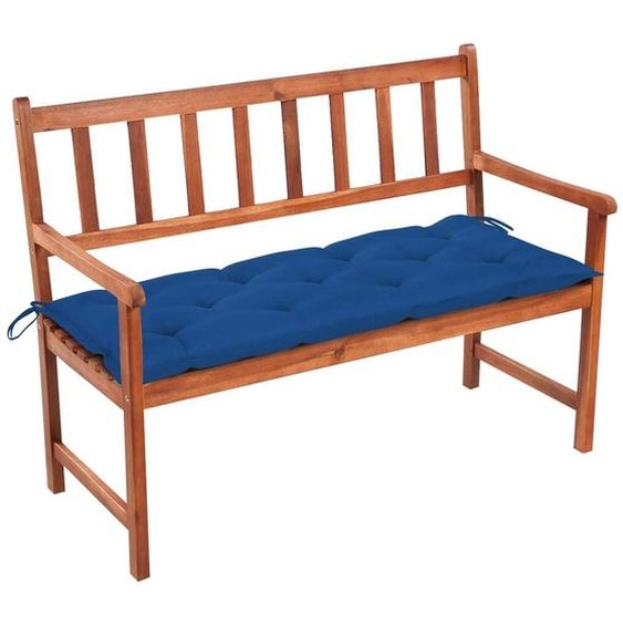 Banc de jardin The Living Store avec coussin 120 cm en bois massif dacacia
