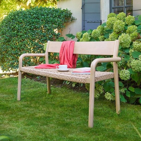 Banc de jardin WOOKY Beige 2 places - Eucalyptus certifié FSC® Hespéride