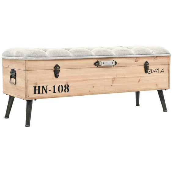 Banc de rangement 110 cm Bois de sapin massif