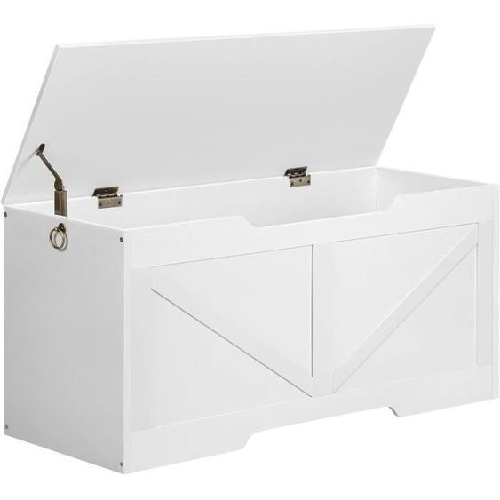 Banc de Rangement, Coffre à Jouets avec Couvercle, Coffre de Rangement, Coffre de Rangement, 2 Anneaux, 100 cm, Robuste, Stable