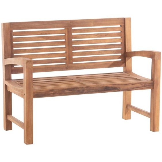 Banc dextérieur en teck CLP, modèle Halden, disponible en différentes tailles | Couleur : teck, Taille : 120 cm