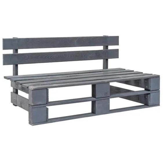 Banc en palettes pour jardin - Banc en bois - 120x40x80 cm - Robuste et durable - Design industriel - Assise confortable pour terrasse et balcon - Noir