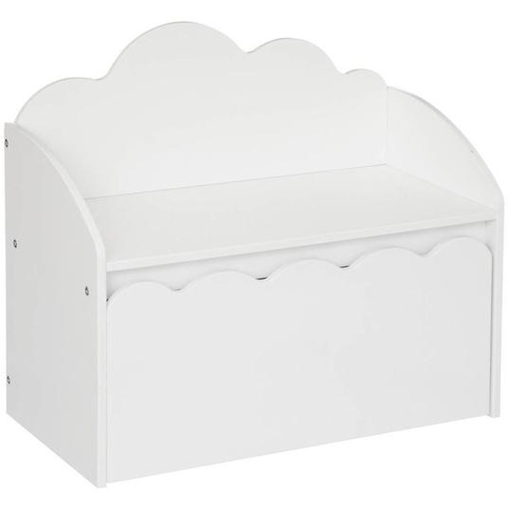 Banc Enfant Avec Coffre Nuage - Douceur Blanc