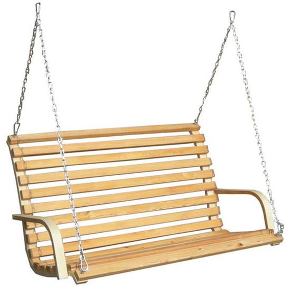 banc pour Balancelle de porche  en bois de mélèze  pour 2 personnes  incl chaînes et crochets robustes  pour lintérieur de l...