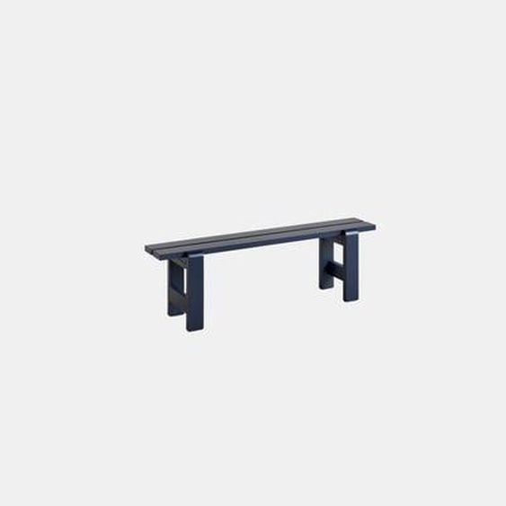Banc Weekday - bleu acier laque à base deau - 140 x 23 cm