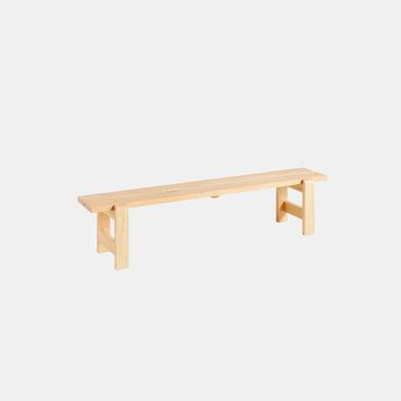 Banc Weekday - laque transparente à base deau - 190 x 23 cm