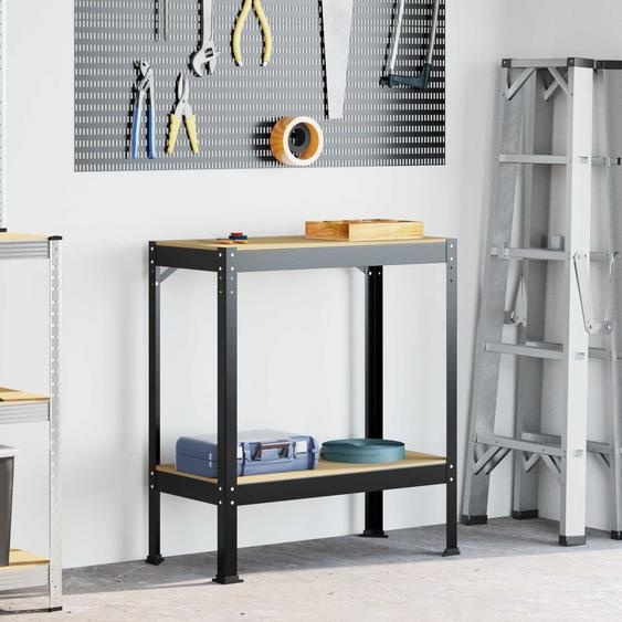 Atelier Noir 81 x 41 x 91 cm Bois dingénierie et métal