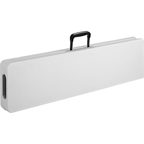 Bancs pliants pour bière, lot de 2, blancs, 1,80 m, intérieur/extérieur