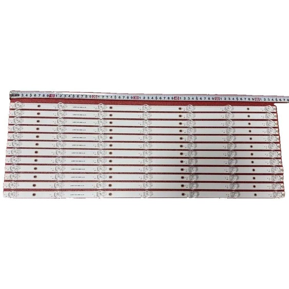 Bande de rétroéclairage LED, aluminium, longueur 647 mm, compatible avec les modèles compatibles, flux lumineux 60, alimentation en courant continu