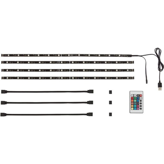 Bande LED pour éclairage TV RGB 2 m 2,5 W dimmable Télécommande USB Briloner