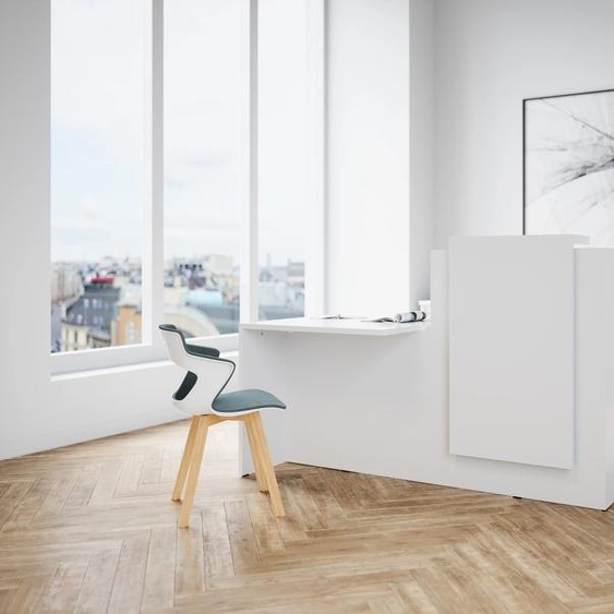 Banque d accueil Fifty L. 180 cm, comptoir à droite - Blanc