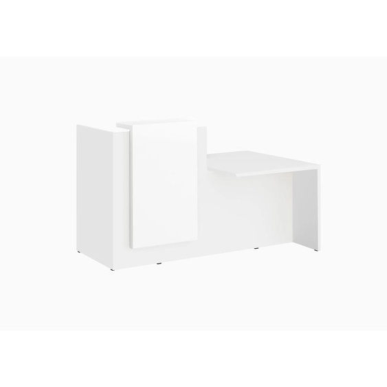 Banque d accueil Fifty L. 180 cm, comptoir à gauche - Blanc