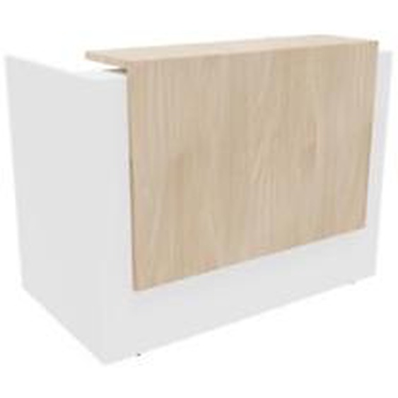 Banque daccueil Arold L. 146 x 88 cm - Module droit compact - Corps Blanc/Top Orme