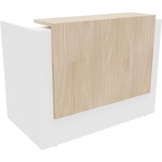 Banque daccueil Arold L. 146 x 88 cm - Module droit compact - Corps Blanc/Top Orme