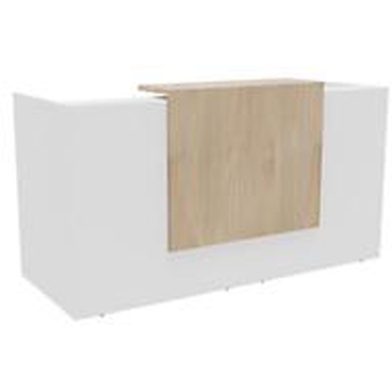 Banque daccueil Arold L. 206 x 88 cm - Module droit - Corps Blanc/Top Orme