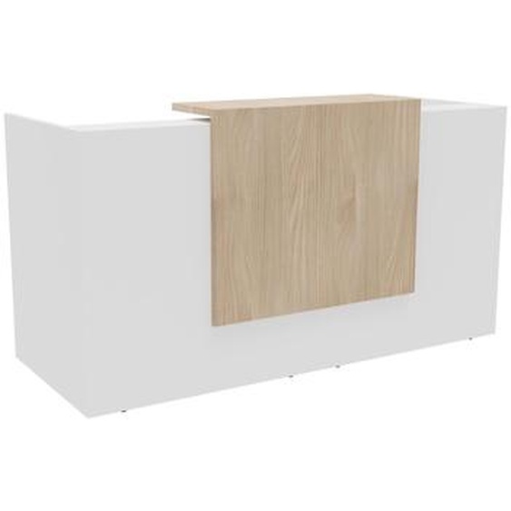 Banque daccueil Arold L. 206 x 88 cm - Module droit - Corps Blanc/Top Orme