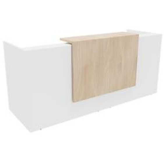 Banque daccueil Arold L. 246 x 88 cm - Module droit - Corps Blanc/Top Orme