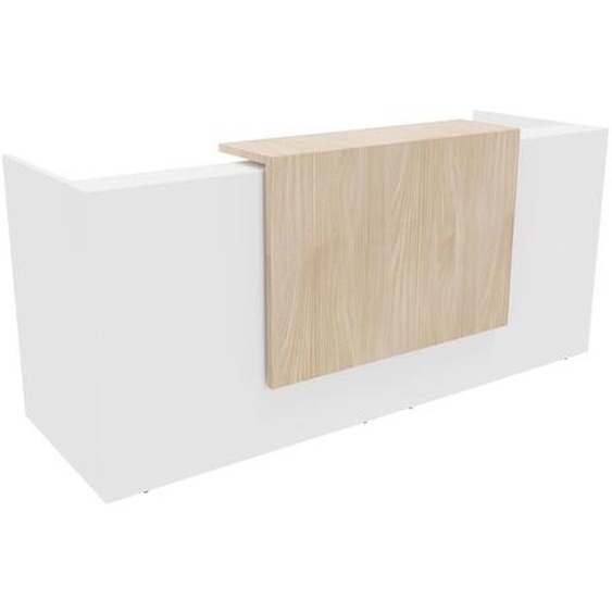 Banque daccueil Arold L. 246 x 88 cm - Module droit - Corps Blanc/Top Orme