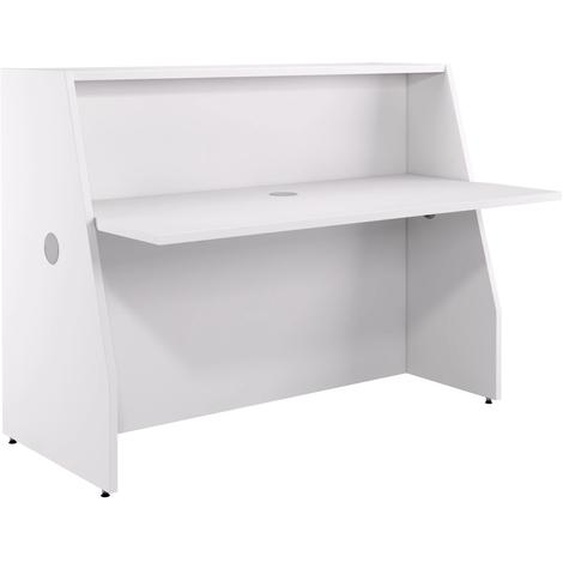 Banque daccueil droite Biospace - Blanc - H.110 x L.145 x P. 85 cm