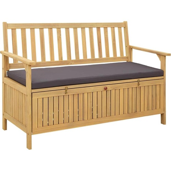 Banc avec rangement et coussins, 120 x 63 x 84 cm