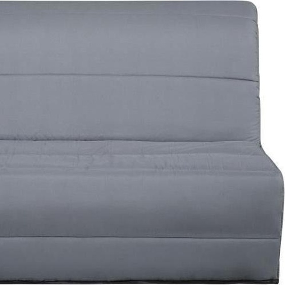 BZ DUNLOPILLO Banc transformable - 2 places - Tissu gris - L 140 x H 94 x P 55 cm - PEARL