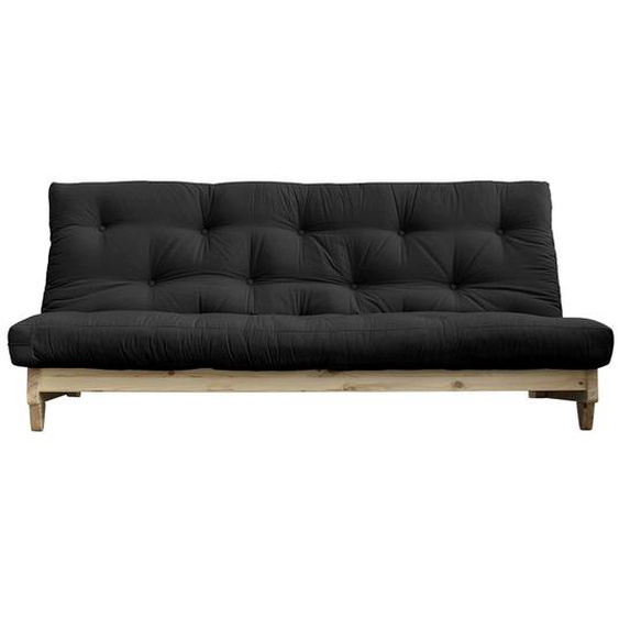 Banquette convertible FRESH pin coloris gris foncé couchage 140x200 cm.