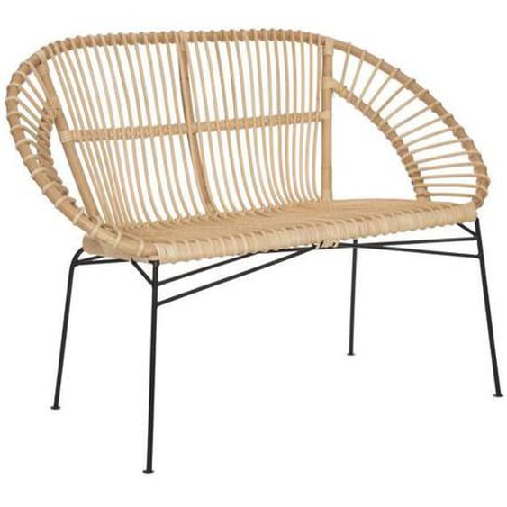 Banquette - ATMOSPHERA - Keko - 2 places - Rotin et Métal - 120 x 66 x 85 cm
