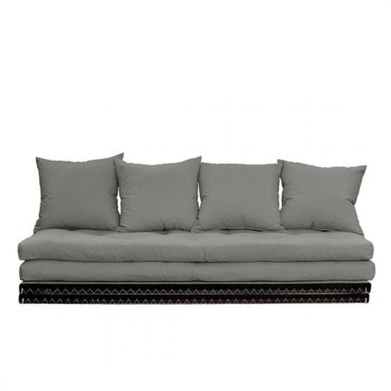 Banquette futon tatami CHICO grey couchage 2 x 70x200 cm.