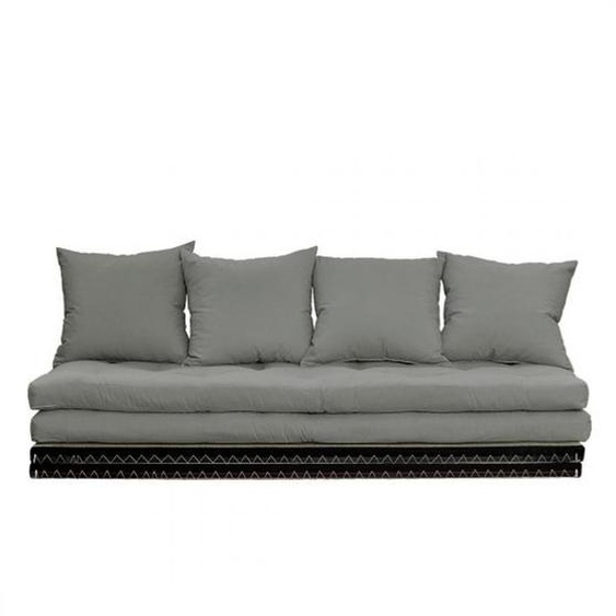 Banquette futon tatami CHICO grey couchage 2 x 70*200 cm.