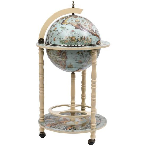 Bar sous forme de globe Bois deucalyptus Bleu