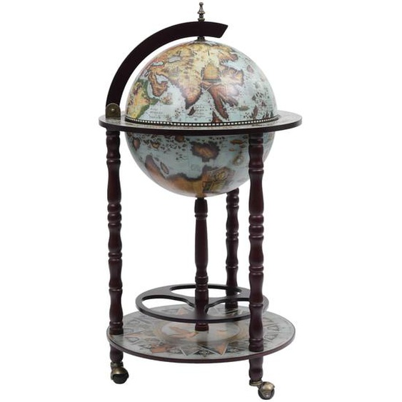 Bar sous forme de globe Bois deucalyptus Bleu