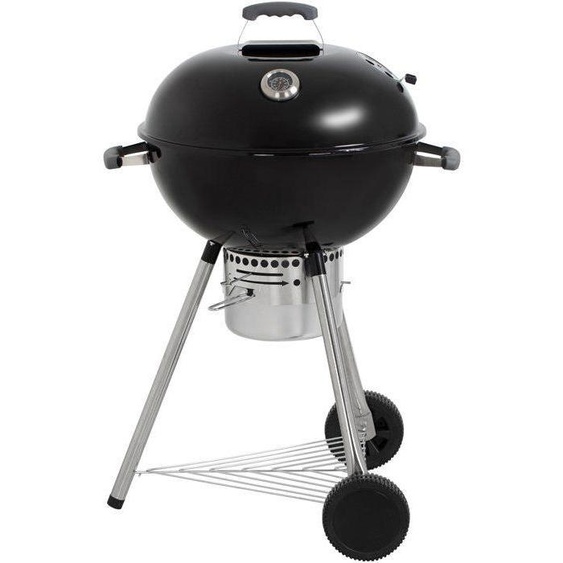 Barbecue à charbon Little Balance Kettle Noir, 57 x 57 cm, Surface de cuisson 54 x 54 cm, Cuve acier émaillé, Grille inox