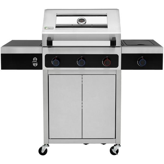 Barbecue à gaz en acier inoxydable Keansburg 3 Special Edition, 3 brûleurs y compris Powerzone et brûleurs latéraux