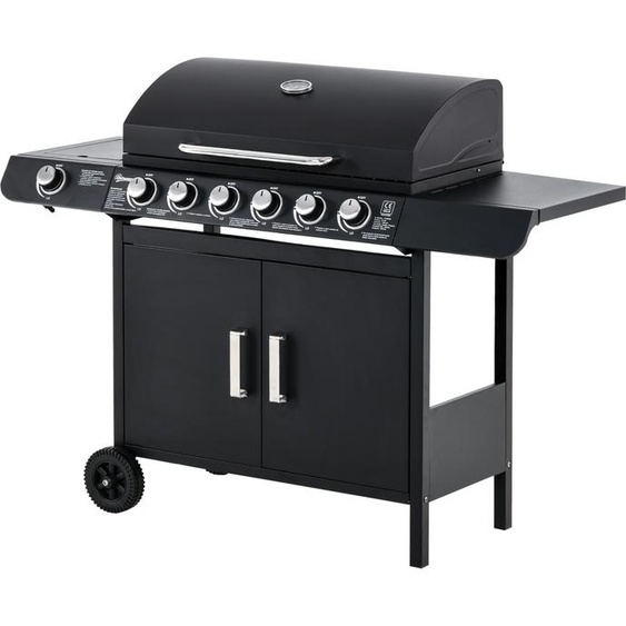 Barbecue à gaz Outsunny BBQ Chariot de barbecue avec 7 brûleurs Armoire multifonctionnelle Métal