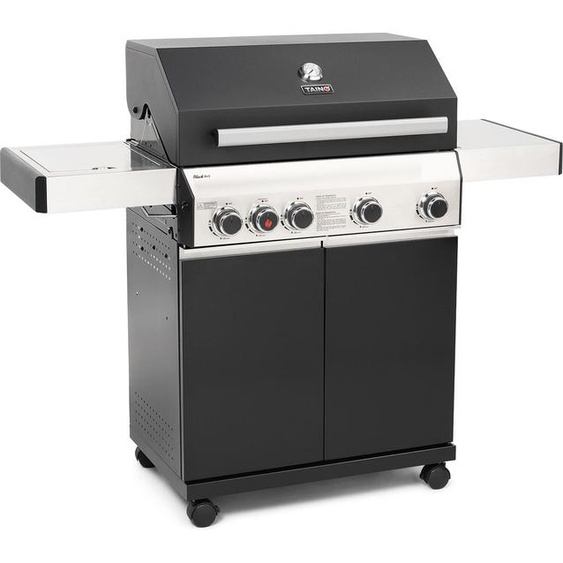Barbecue à gaz TAINO BLACK 4+1, 4 brûleurs avec brûleur latéral et brûleur Sear-Burner en céramique, noir mat