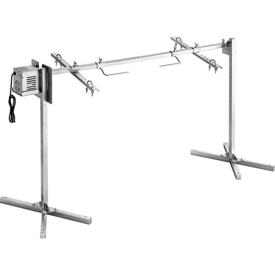 Barbecue à rôtissoire, AC220-240V Kit de barbecue à rôtissoire électrique à 8 niveaux de hauteur, kit de barbecues à rôtissoire avec une capacité de charge de 60 kg, moteur 38 W, kits de cuisson automatiques en acier inoxydable pour les fêtes