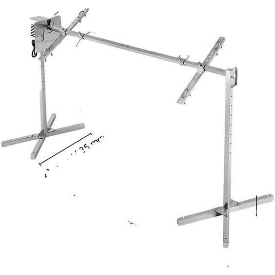 Barbecue à rôtissoire, structure en acier inoxydable, système réglable en hauteur, 56 pouces