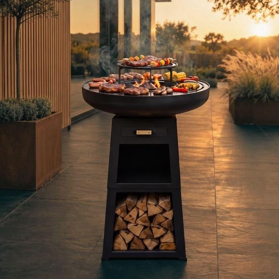 Barbecue ASH Helios Plancha noir