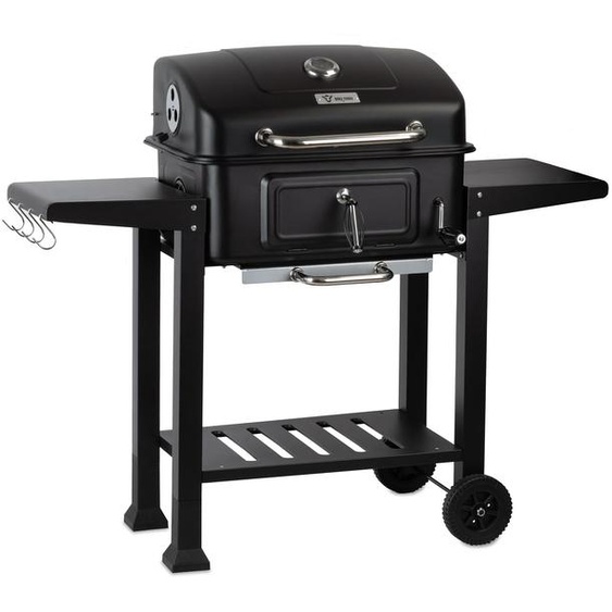 Barbecue au charbon de bois - Chariot de barbecue - Charbon de bois - Poids : 28 kg - Matériau : acier inoxydable