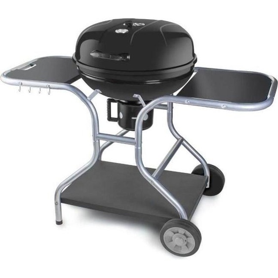 Barbecue au Charbon de Bois Fieldmann FZG 1014, Surface de Cuisson 54 cm, 126 x 62 x 90 cm, Thermomètre Intégré, Métal