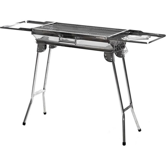 Barbecue au Charbon de Bois Pliable en Acier Inoxydable ExelQ InnovaGoods