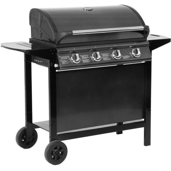Happy Garden - Barbecue au gaz reno - 4 brûleurs avec thermomètre 14kW