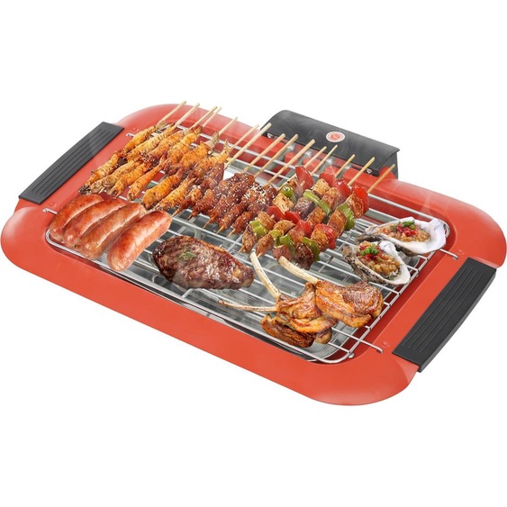 Barbecue électrique 50*31*8cm Barbecue de table Barbecue électrique de table (rouge)