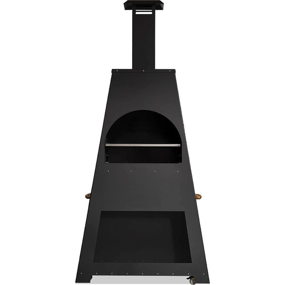 Barbecue en bois noir au design élégant pour le jardin