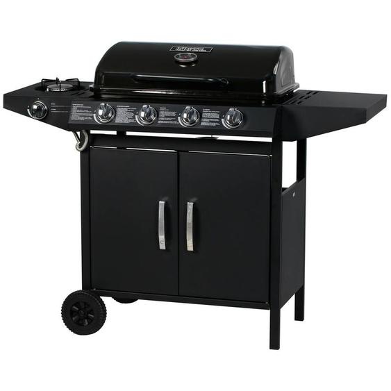 Habitat Et Jardin - Barbecue gaz Festa 5 - 5 brûleurs dont 1 latéral - 12.9 Kw- Noir