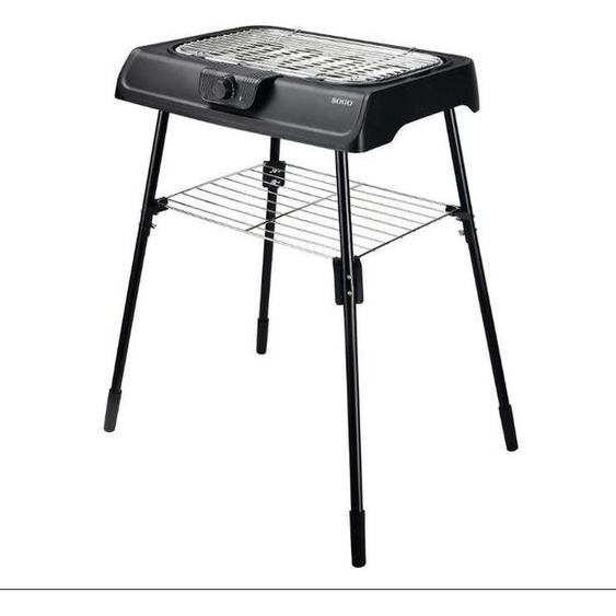Barbecue réglable - avec grille chauffante et grille chromée - noir Staylux 2200w