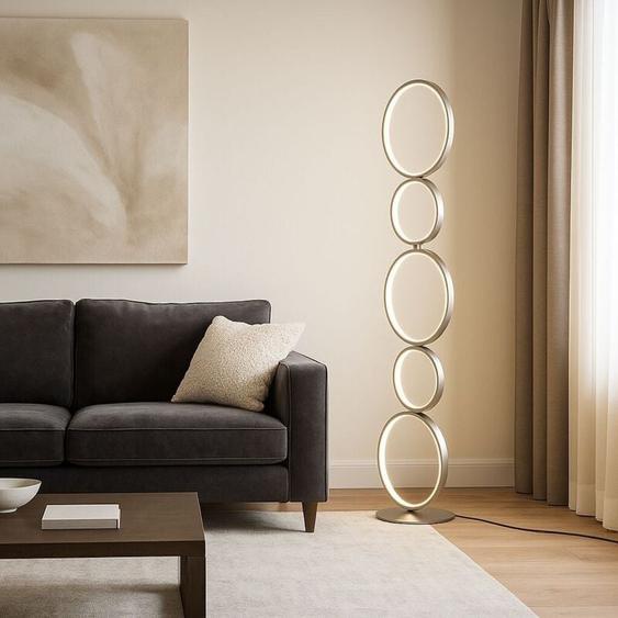 Barcelona Led - Lampadaire led en aluminium natalie - 30W - Lumière chaude - Chromé