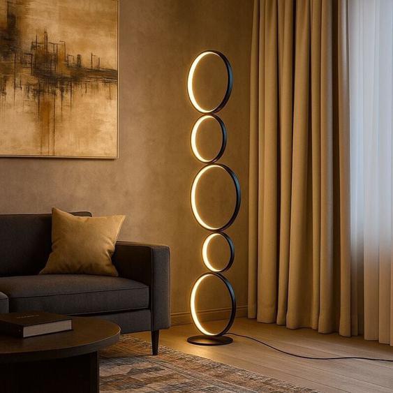 Barcelona Led - Lampadaire led en aluminium natalie - 30W - Lumière chaude - Noir