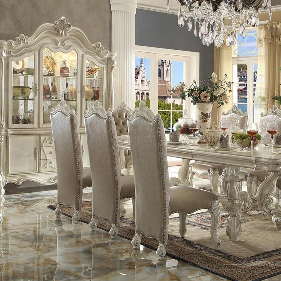 Baroque style antique Table de salle à manger en bois véritable Tables de designer classiques Rococo